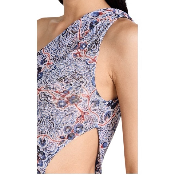 NWT $350 MISA Los Angeles Aries Mesh Cutout Dress - Picture 6 of 6